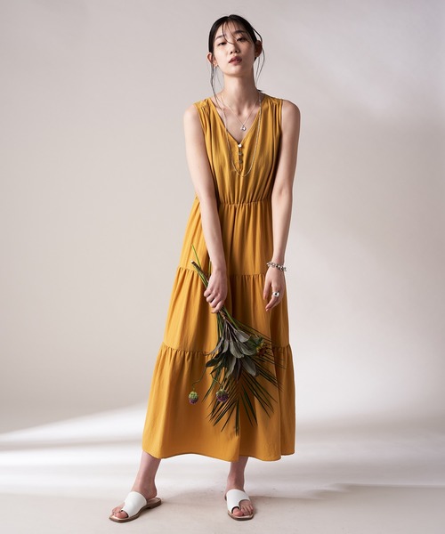 LOUNGEDRESS(ラウンジドレス)の「【odore/オドル】ティアードワンピース(ワンピース・レディース・イエロー/ブラック/その他・FREE)」の18枚目の写真