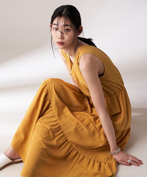 LOUNGEDRESS(ラウンジドレス)の「【odore/オドル】ティアードワンピース(ワンピース・レディース・イエロー/ブラック/その他・FREE)」の19枚目の写真