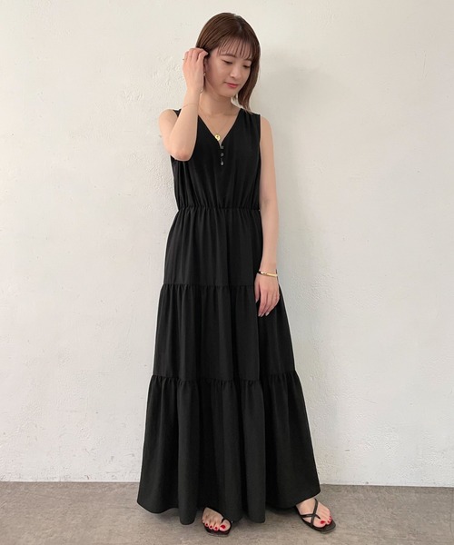 LOUNGEDRESS(ラウンジドレス)の「【odore/オドル】ティアードワンピース(ワンピース・レディース・イエロー/ブラック/その他・FREE)」の7枚目の写真