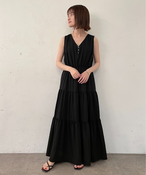 LOUNGEDRESS(ラウンジドレス)の「【odore/オドル】ティアードワンピース(ワンピース・レディース・イエロー/ブラック/その他・FREE)」の6枚目の写真