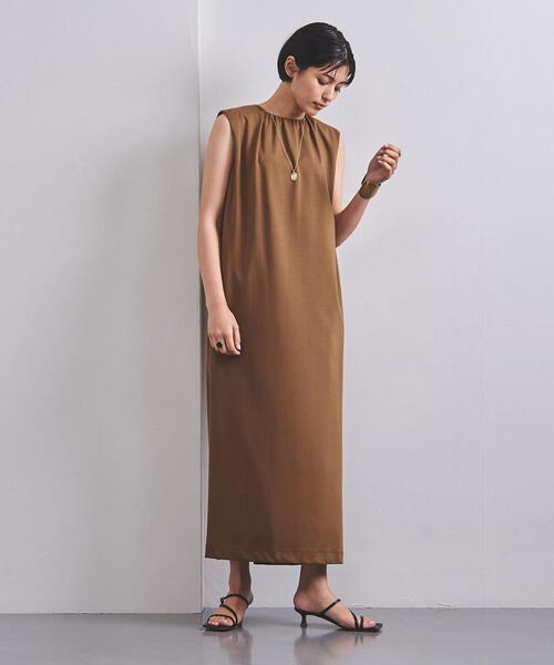 UNITED ARROWS（ユナイテッドアローズ）の「UBCC PONTE Iライン ワンピース◆（ワンピース・レディース・ブラック/ブラウン・36/38）」の3枚目の写真