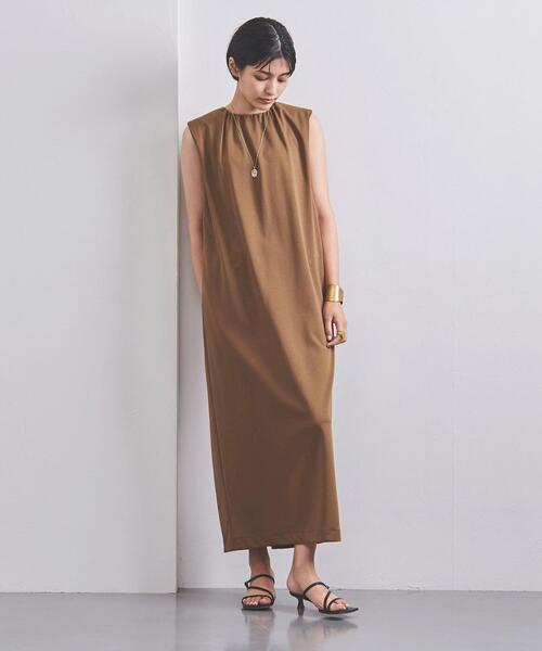 UNITED ARROWS（ユナイテッドアローズ）の「UBCC PONTE Iライン ワンピース◆（ワンピース・レディース・ブラック/ブラウン・36/38）」の6枚目の写真