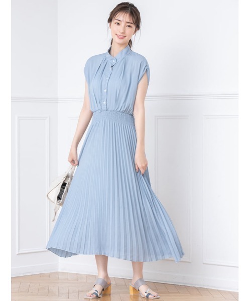 星玲奈レコメンド スタンドネックプリーツ切り替えシフォンワンピース ワンピース Fifth フィフス のファッション通販 Zozotown