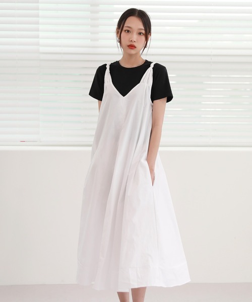 Muni R バイ By 肩のねじれポイントビスチェコットンワンピース ワンピース Muni R バイ By ワンピース ムニール のファッション