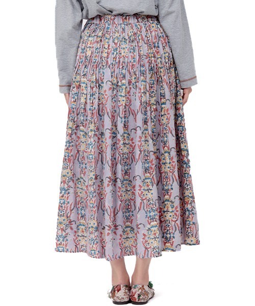 チチカカ（チチカカ）の「エコフレンドリーダイ ブロックプリントフラワースカート（スカート・レディース・パープル/マスタード/グリーン・FREE）」の12枚目の写真