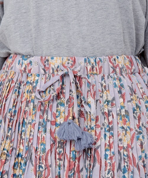 チチカカ（チチカカ）の「エコフレンドリーダイ ブロックプリントフラワースカート（スカート・レディース・パープル/マスタード/グリーン・FREE）」の13枚目の写真