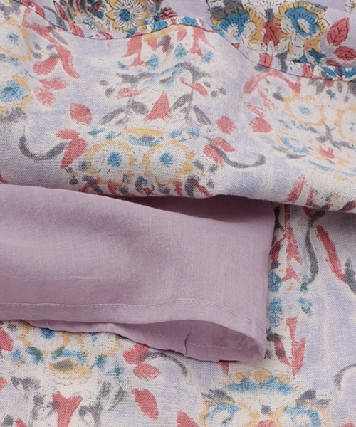 チチカカ（チチカカ）の「エコフレンドリーダイ ブロックプリントフラワースカート（スカート・レディース・パープル/マスタード/グリーン・FREE）」の19枚目の写真