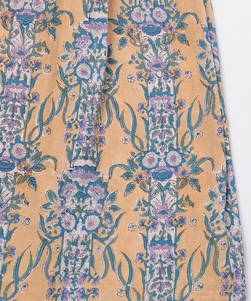 チチカカ（チチカカ）の「エコフレンドリーダイ ブロックプリントフラワースカート（スカート・レディース・パープル/マスタード/グリーン・FREE）」の21枚目の写真