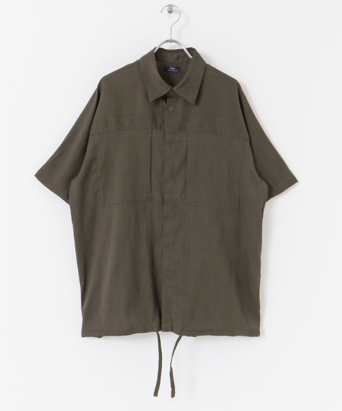 ITEMS URBANRESEARCH（アイテムズ アーバンリサーチ）の「『セットアップ着用可能』切り替えパナマ半袖シャツ（シャツ/ブラウス・メンズ・ブラック/ブラウン/ネイビー・LARGE/MEDIUM）」の15枚目の写真