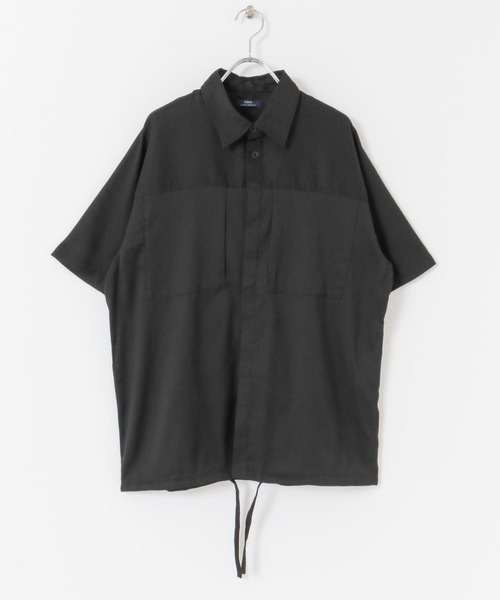 ITEMS URBANRESEARCH（アイテムズ アーバンリサーチ）の「『セットアップ着用可能』切り替えパナマ半袖シャツ（シャツ/ブラウス・メンズ・ブラック/ブラウン/ネイビー・LARGE/MEDIUM）」の16枚目の写真