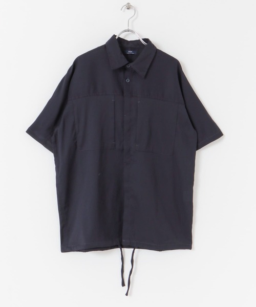 ITEMS URBANRESEARCH（アイテムズ アーバンリサーチ）の「『セットアップ着用可能』切り替えパナマ半袖シャツ（シャツ/ブラウス・メンズ・ブラック/ブラウン/ネイビー・LARGE/MEDIUM）」の17枚目の写真