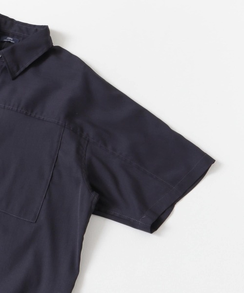 ITEMS URBANRESEARCH（アイテムズ アーバンリサーチ）の「『セットアップ着用可能』切り替えパナマ半袖シャツ（シャツ/ブラウス・メンズ・ブラック/ブラウン/ネイビー・LARGE/MEDIUM）」の18枚目の写真