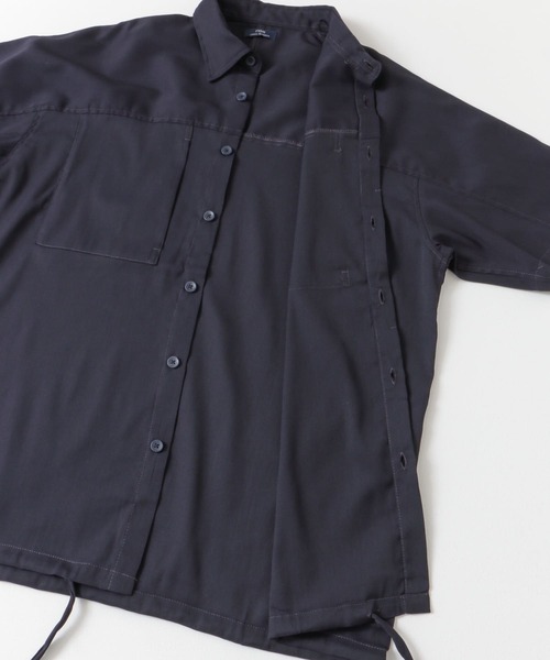 ITEMS URBANRESEARCH（アイテムズ アーバンリサーチ）の「『セットアップ着用可能』切り替えパナマ半袖シャツ（シャツ/ブラウス・メンズ・ブラック/ブラウン/ネイビー・LARGE/MEDIUM）」の20枚目の写真