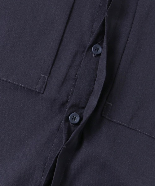 ITEMS URBANRESEARCH（アイテムズ アーバンリサーチ）の「『セットアップ着用可能』切り替えパナマ半袖シャツ（シャツ/ブラウス・メンズ・ブラック/ブラウン/ネイビー・LARGE/MEDIUM）」の21枚目の写真