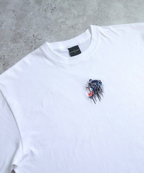 WESTBOY（ウエストボーイ）の「【NEVEREVERBAD】Melted Tiger Embroidered T-shirt NV21S203TP（Tシャツ/カットソー・メンズ・ブラック/ホワイト・L/XL）」の7枚目の写真