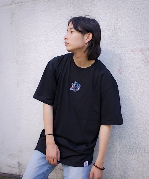 WESTBOY（ウエストボーイ）の「【NEVEREVERBAD】Melted Tiger Embroidered T-shirt NV21S203TP（Tシャツ/カットソー・メンズ・ブラック/ホワイト・L/XL）」の19枚目の写真