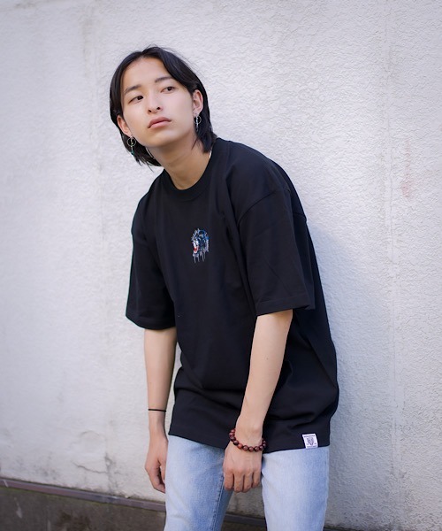 WESTBOY（ウエストボーイ）の「【NEVEREVERBAD】Melted Tiger Embroidered T-shirt NV21S203TP（Tシャツ/カットソー・メンズ・ブラック/ホワイト・L/XL）」の20枚目の写真