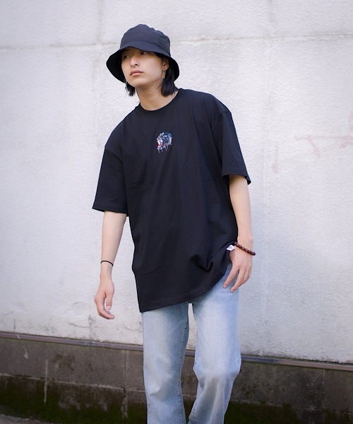 WESTBOY（ウエストボーイ）の「【NEVEREVERBAD】Melted Tiger Embroidered T-shirt NV21S203TP（Tシャツ/カットソー・メンズ・ブラック/ホワイト・L/XL）」の4枚目の写真