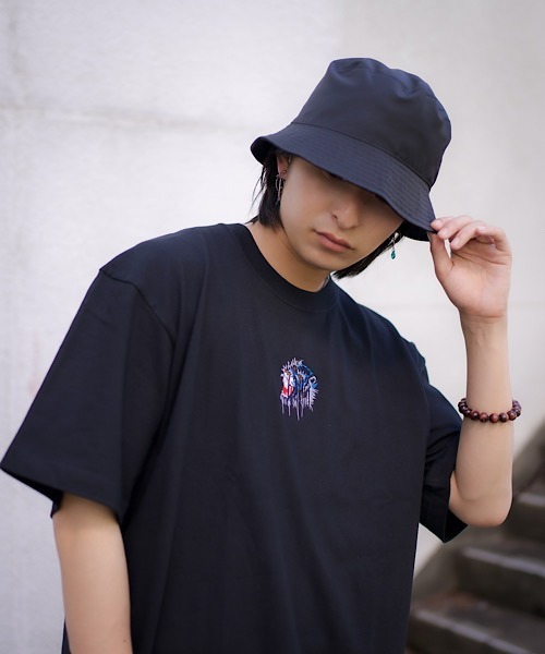 WESTBOY（ウエストボーイ）の「【NEVEREVERBAD】Melted Tiger Embroidered T-shirt NV21S203TP（Tシャツ/カットソー・メンズ・ブラック/ホワイト・L/XL）」の5枚目の写真