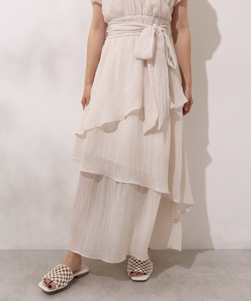 one after another NICE CLAUP（ワンアフターアナザーナイスクラップ）の「ラッフルワンピース（ワンピース・レディース・ブラック/アイボリー・FREE）」の17枚目の写真