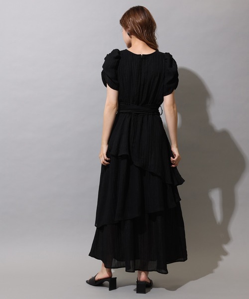 one after another NICE CLAUP（ワンアフターアナザーナイスクラップ）の「ラッフルワンピース（ワンピース・レディース・ブラック/アイボリー・FREE）」の5枚目の写真