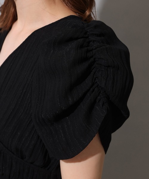 one after another NICE CLAUP（ワンアフターアナザーナイスクラップ）の「ラッフルワンピース（ワンピース・レディース・ブラック/アイボリー・FREE）」の7枚目の写真