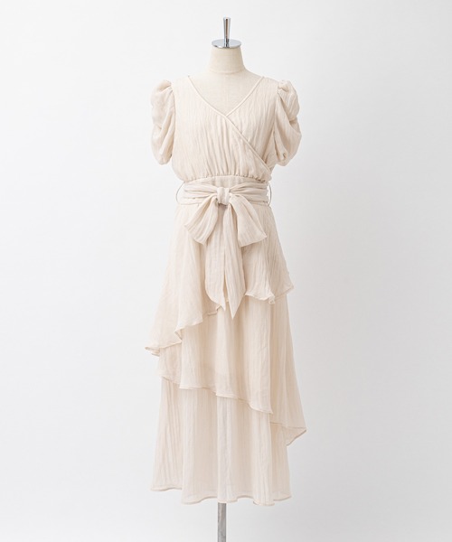 one after another NICE CLAUP（ワンアフターアナザーナイスクラップ）の「ラッフルワンピース（ワンピース・レディース・ブラック/アイボリー・FREE）」の21枚目の写真