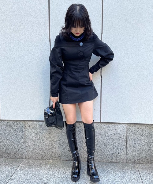 Narcissus（ナルシス）の「【SINN】Narcissusオリジナル　ステッチオフショルトップス（シャツ/ブラウス・レディース・ブラック/その他1/キャメル・FREE）」の22枚目の写真