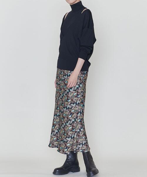 ASTRAET（アストラット）の「＜ASTRAET（アストラット）＞サラサプリント マーメイドスカート（スカート・レディース・ネイビー・1/0）」の6枚目の写真