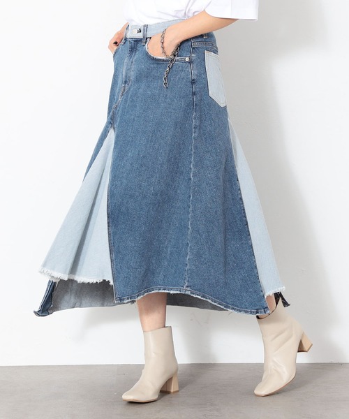 EDWIN（エドウィン）の「EDWIN /エドウイン CORE サスティナブル デニムスカート（デニムスカート・レディース・ライトブルー・SMALL/MEDIUM/LARGE/X-SMALL）」の3枚目の写真