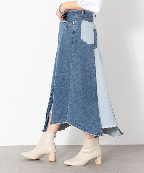 EDWIN（エドウィン）の「EDWIN /エドウイン CORE サスティナブル デニムスカート（デニムスカート・レディース・ライトブルー・SMALL/MEDIUM/LARGE/X-SMALL）」の4枚目の写真