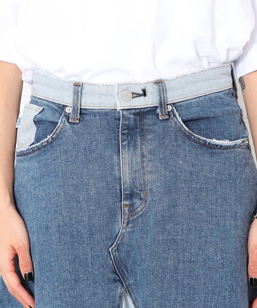 EDWIN（エドウィン）の「EDWIN /エドウイン CORE サスティナブル デニムスカート（デニムスカート・レディース・ライトブルー・SMALL/MEDIUM/LARGE/X-SMALL）」の7枚目の写真