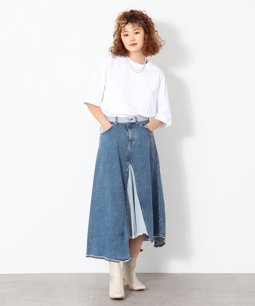 EDWIN（エドウィン）の「EDWIN /エドウイン CORE サスティナブル デニムスカート（デニムスカート・レディース・ライトブルー・SMALL/MEDIUM/LARGE/X-SMALL）」の12枚目の写真