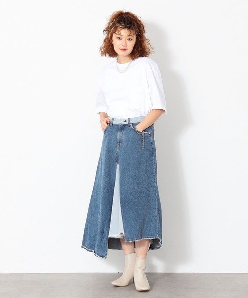 EDWIN（エドウィン）の「EDWIN /エドウイン CORE サスティナブル デニムスカート（デニムスカート・レディース・ライトブルー・SMALL/MEDIUM/LARGE/X-SMALL）」の13枚目の写真