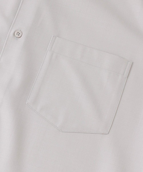 URBAN RESEARCH(アーバンリサーチ)の「WASHABLEウールショートスリーブバンドカラーシャツ(シャツ/ブラウス・メンズ・ライトグレー/ネイビー/グレー系その他・MEDIUM/LARGE)」の18枚目の写真