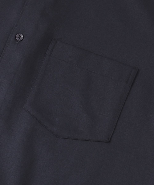 URBAN RESEARCH(アーバンリサーチ)の「WASHABLEウールショートスリーブバンドカラーシャツ(シャツ/ブラウス・メンズ・ライトグレー/ネイビー/グレー系その他・MEDIUM/LARGE)」の19枚目の写真