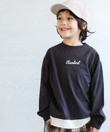 pairmanon | 【USAコットン100%】選べる２デザイン レイヤード風長袖トップス(Tシャツ/カットソー)