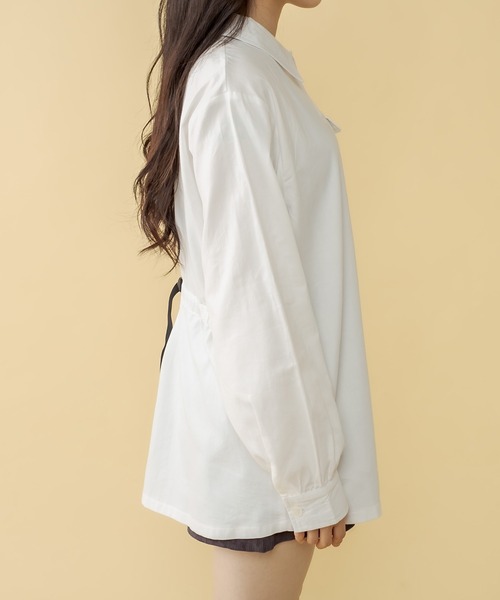 RASVOA(ラスボア)の「バックアジャスターシャツ(シャツ/ブラウス・レディース・ブラック/オフホワイト・FREE)」の17枚目の写真