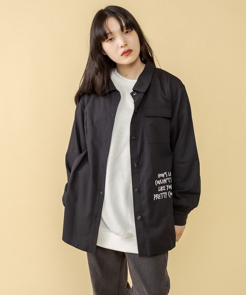 RASVOA(ラスボア)の「バックアジャスターシャツ(シャツ/ブラウス・レディース・ブラック/オフホワイト・FREE)」の6枚目の写真