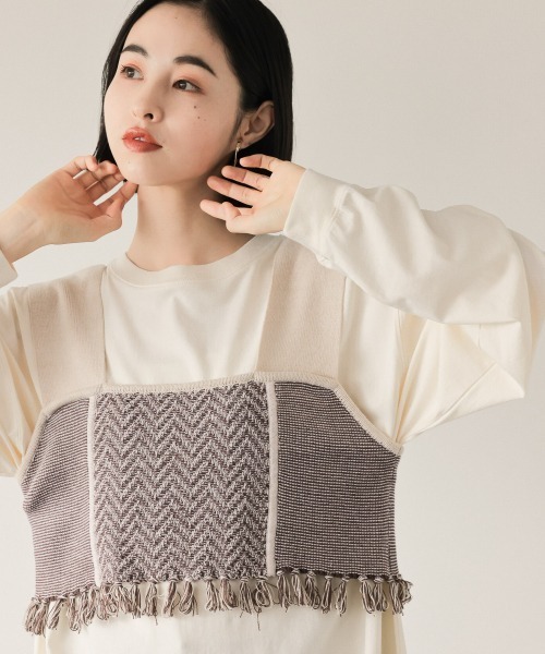 LOWRYS FARM(ローリーズファーム)の「フリンジハイショクビスチェ 218655(ベスト・レディース・ブラック/ベージュ/グリーン・FREE)」の9枚目の写真