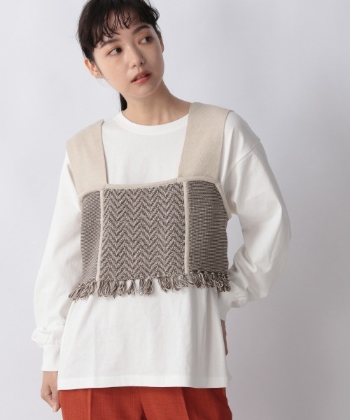 LOWRYS FARM(ローリーズファーム)の「フリンジハイショクビスチェ 218655(ベスト・レディース・ブラック/ベージュ/グリーン・FREE)」の13枚目の写真