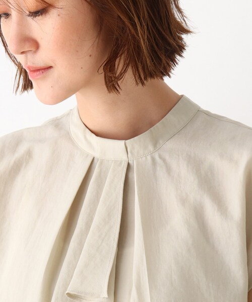 DRESKIP（ドレスキップ）の「◆ボウタイブラウス（シャツ/ブラウス・レディース・ネイビー/ナチュラル/ダークオレンジ・04/02/03）」の6枚目の写真