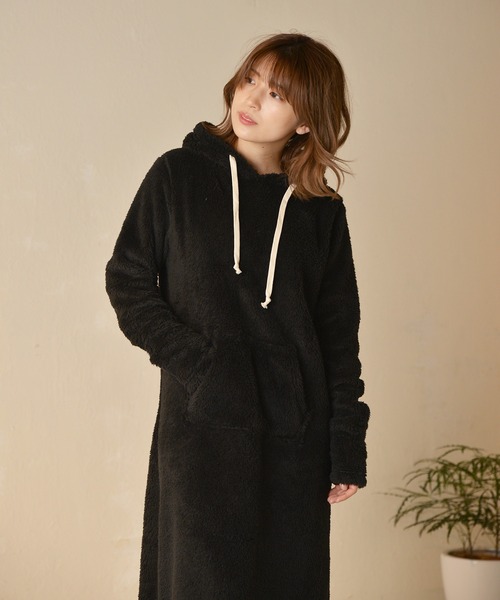 セール フード付き ボアパーカー ワンピース ルームウェア ルームウェア パジャマ Voov ブーブ のファッション通販 Zozotown