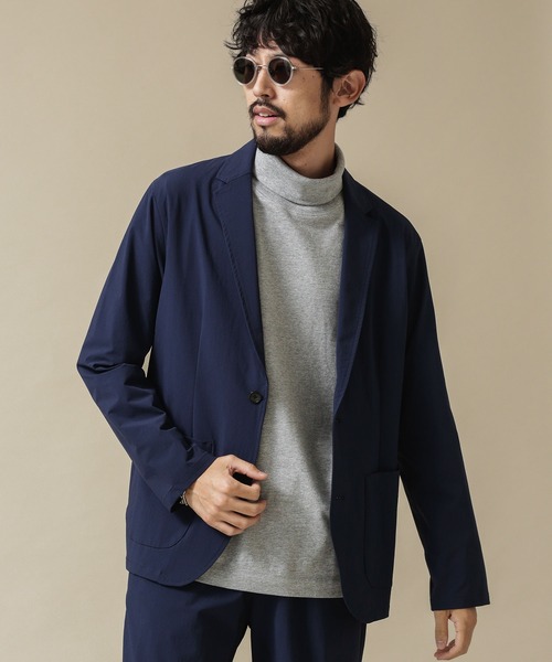 NANO universe（ナノユニバース）の「《WEB限定》CORDURAストレッチジャケット(セットアップ対応)（テーラードジャケット・メンズ・ブラック/ベージュ/ネイビー・マルチサイズ）」の3枚目の写真