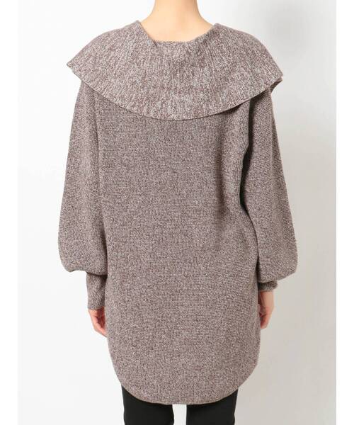 MURUA（ムルーア）の「ビッグカラールーズニット（ニット/セーター・レディース・ブラウン/イエロー・FREE）」の18枚目の写真