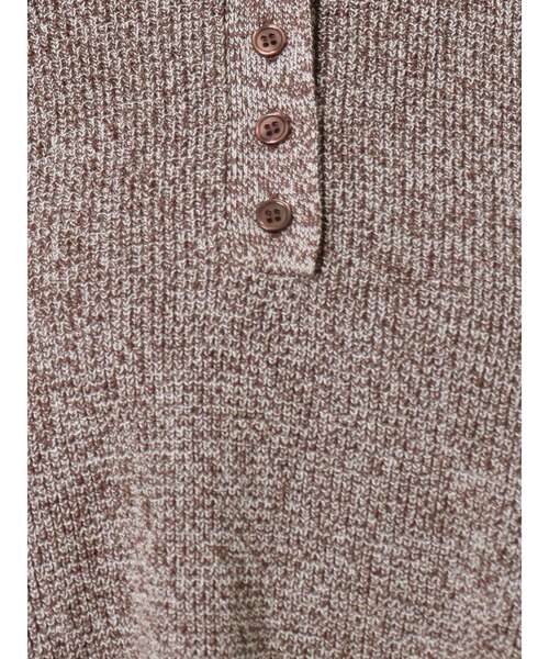 MURUA（ムルーア）の「ビッグカラールーズニット（ニット/セーター・レディース・ブラウン/イエロー・FREE）」の13枚目の写真