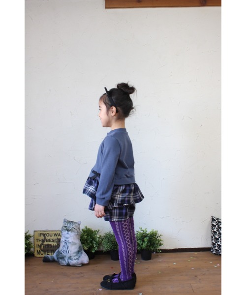 nino(ニノ)の「チェックギャザーペプラム ショートパンツ(その他パンツ・キッズ・ベージュ/ネイビー・140cm/150cm/130cm)」の22枚目の写真