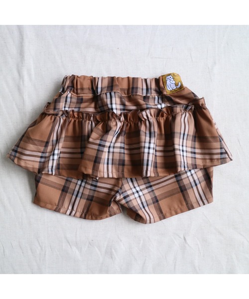 nino(ニノ)の「チェックギャザーペプラム ショートパンツ(その他パンツ・キッズ・ベージュ/ネイビー・140cm/150cm/130cm)」の10枚目の写真