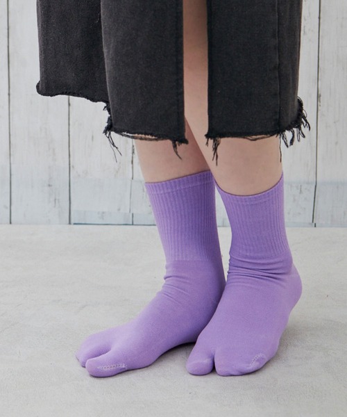 「kakko」（カッコ）の「レディース カラー足袋ソックス クルー丈（ソックス/靴下・レディース・H/I/J/K/D/E/F/G/B/C/A・FREE）」の7枚目の写真