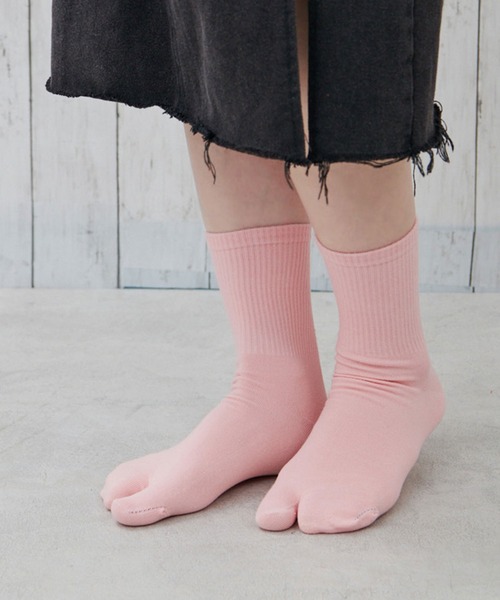 「kakko」（カッコ）の「レディース カラー足袋ソックス クルー丈（ソックス/靴下・レディース・H/I/J/K/D/E/F/G/B/C/A・FREE）」の8枚目の写真